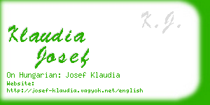 klaudia josef business card